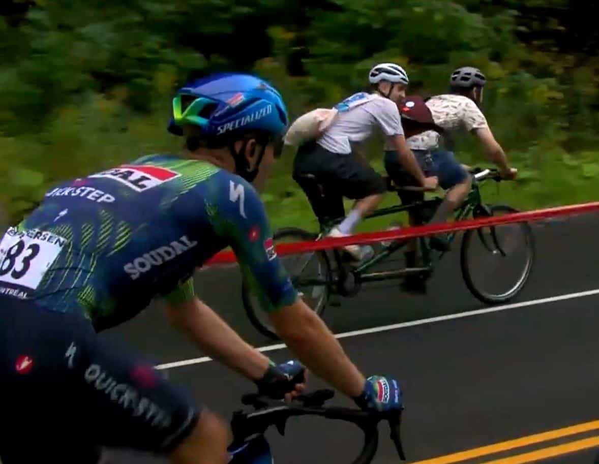 Grand Prix cycliste de Montréal: ils dépassent le peloton de tête avec un vieux tandem acheté sur Marketplace