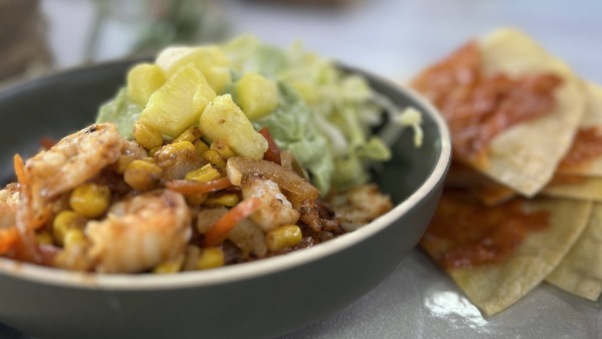 Fajitas de crevettes Salut Bonjour