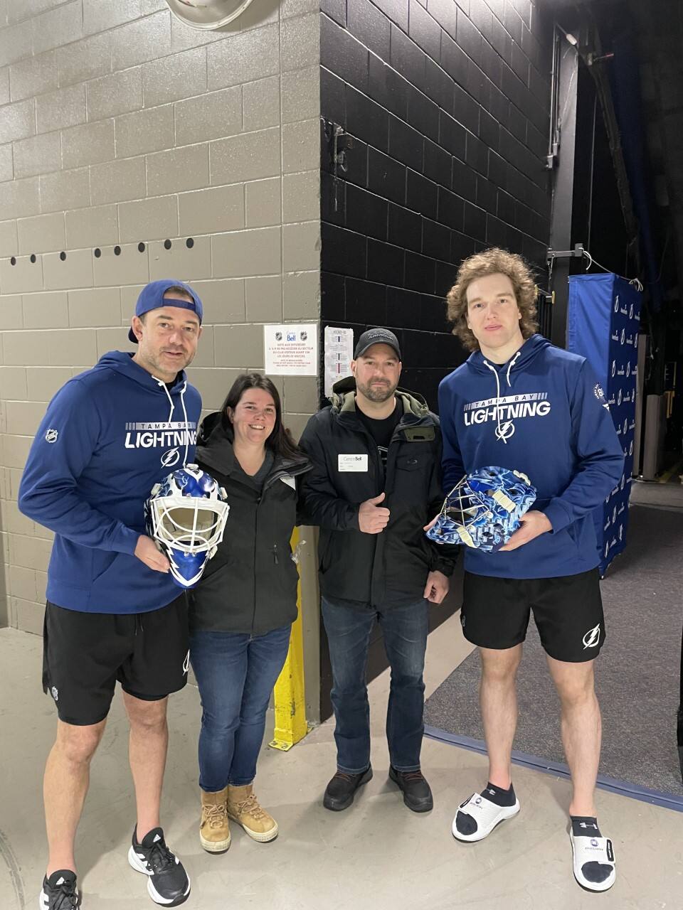 Vasilevskiy portera un masque peint par une artiste québécoise lors du ...
