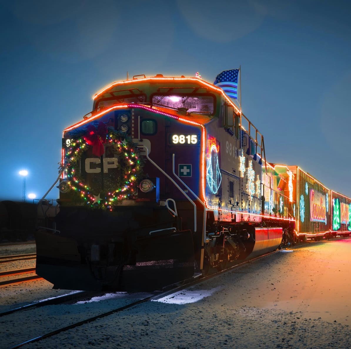 Le train illuminé du temps des Fêtes est de retour