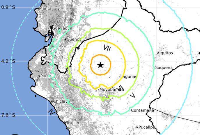 S&eacute;isme de magnitude 7,5 dans le nord du P&eacute;rou