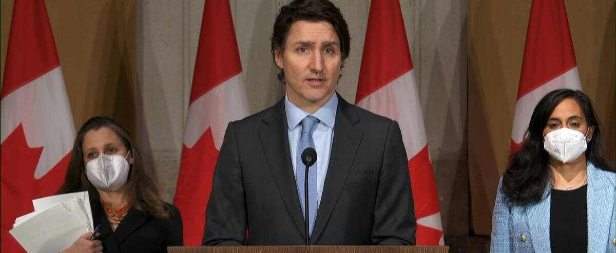 Trudeau annonce de nouvelles sanctions financières contre la Russie