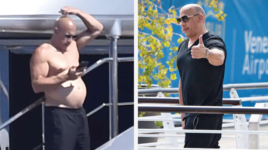 Le 5 septembre dernier (à gauche), la star avait un physique plus en courbes... alors que le 31 août, il affichait une silhouette beaucoup plus svelte!