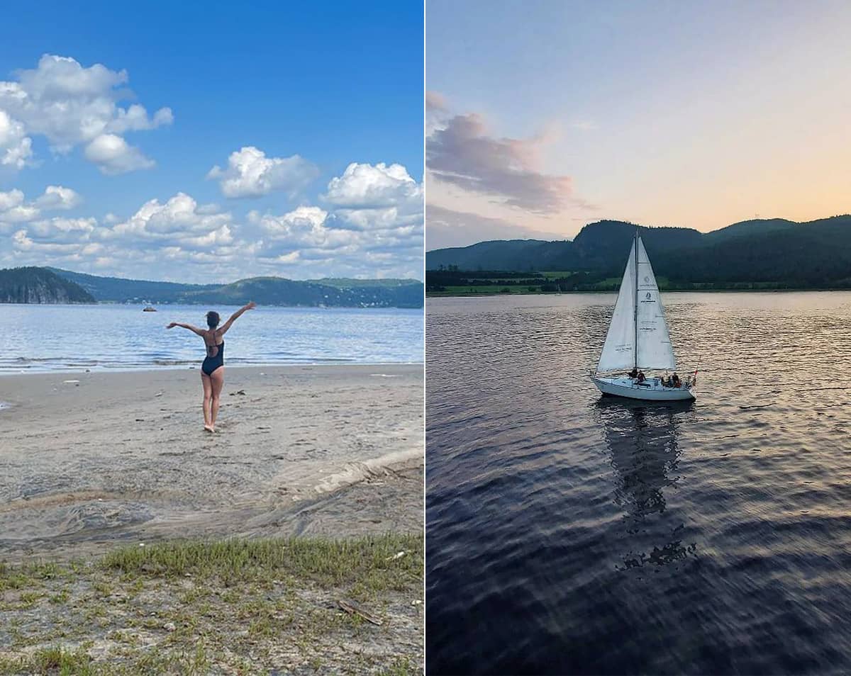 Nuit sur un voilier dans le fjord du Saguenay