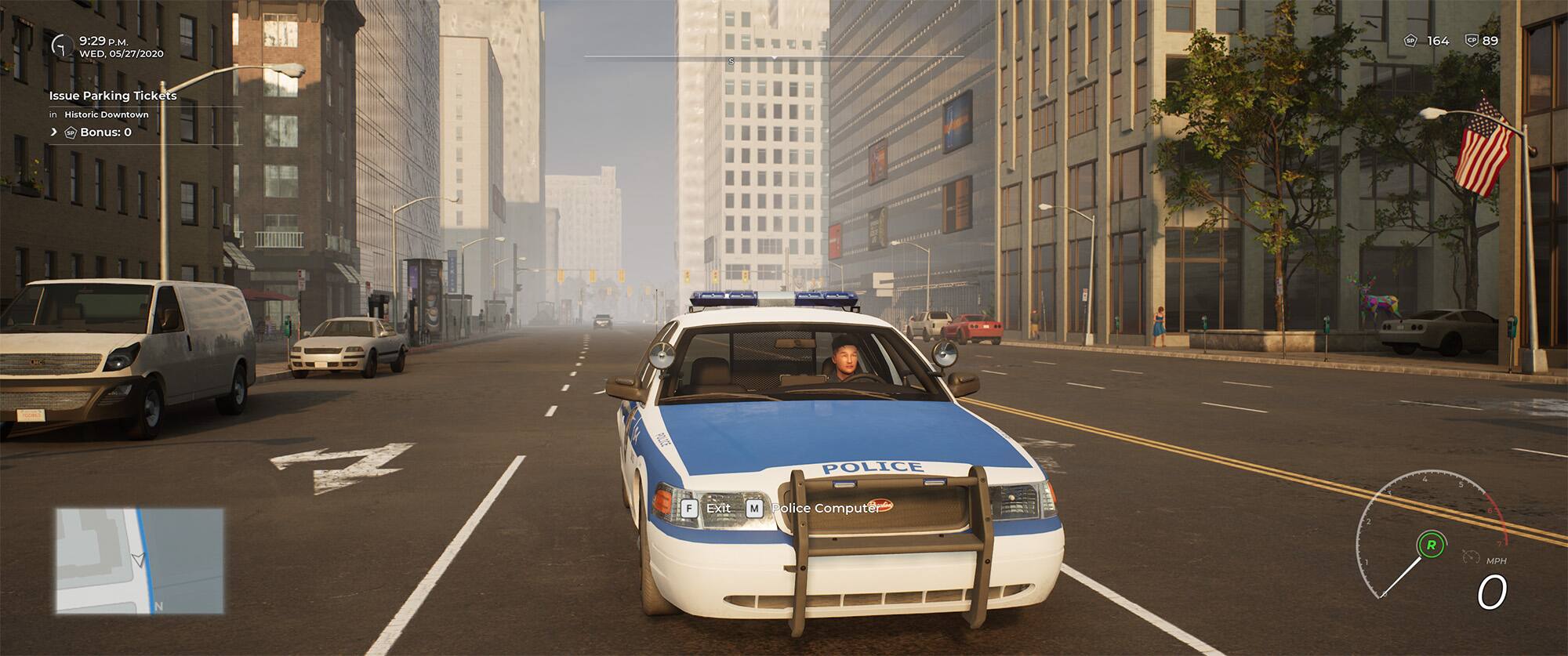 L’un des véhicules de police que l’on peut utiliser dans Police Simulator : Patrol Officers.