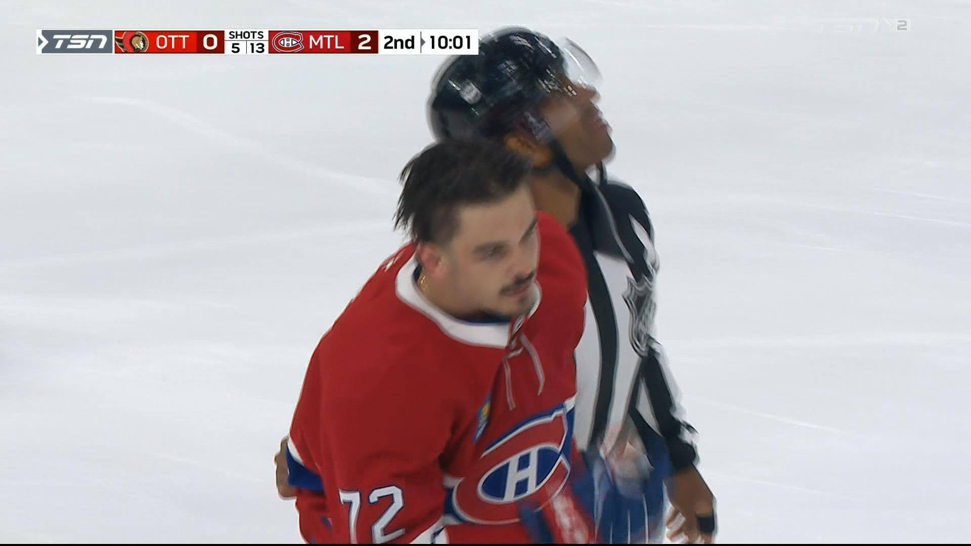 Xhekaj perd la t&ecirc;te et les Canadiens, le match