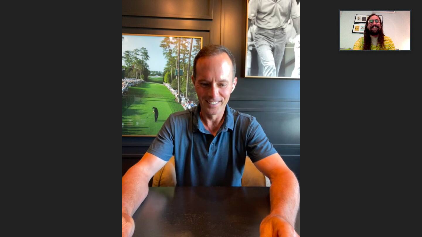 Mike Weir et l'auteur de ce texte, en très petit dans le coin