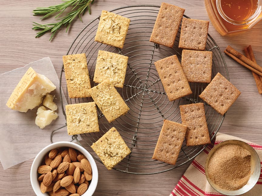 Biscuits «Graham» aux amandes, miel et cannelle Recettes du Québec