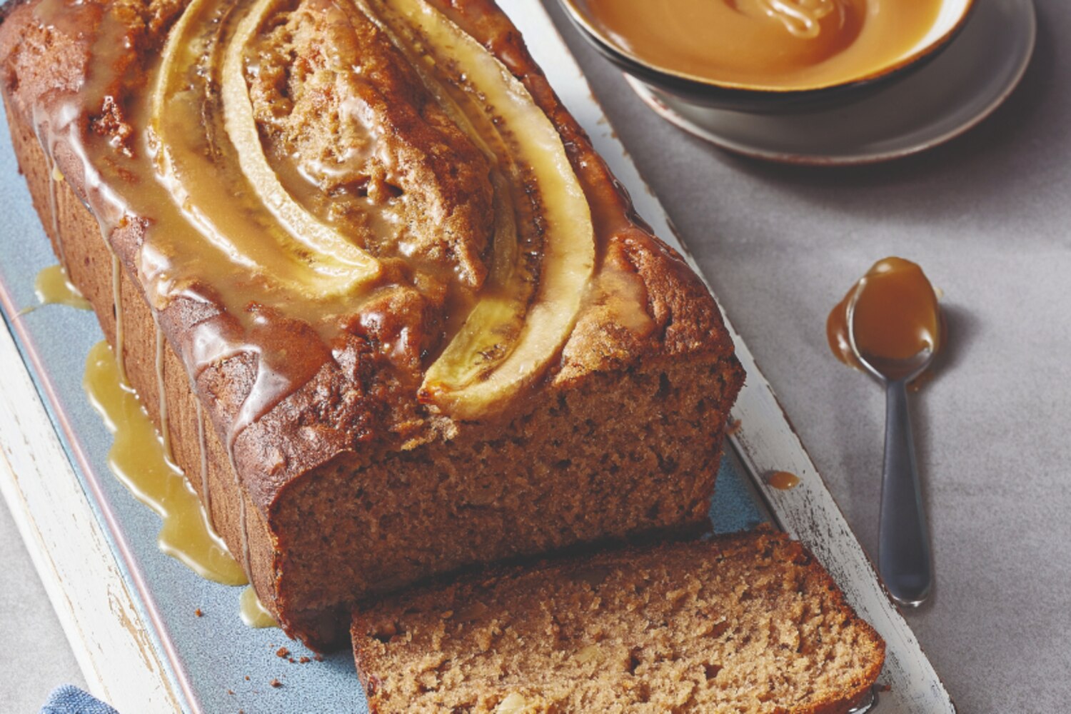 Banana Nut Bread with Caramel Sauce | Style at Home