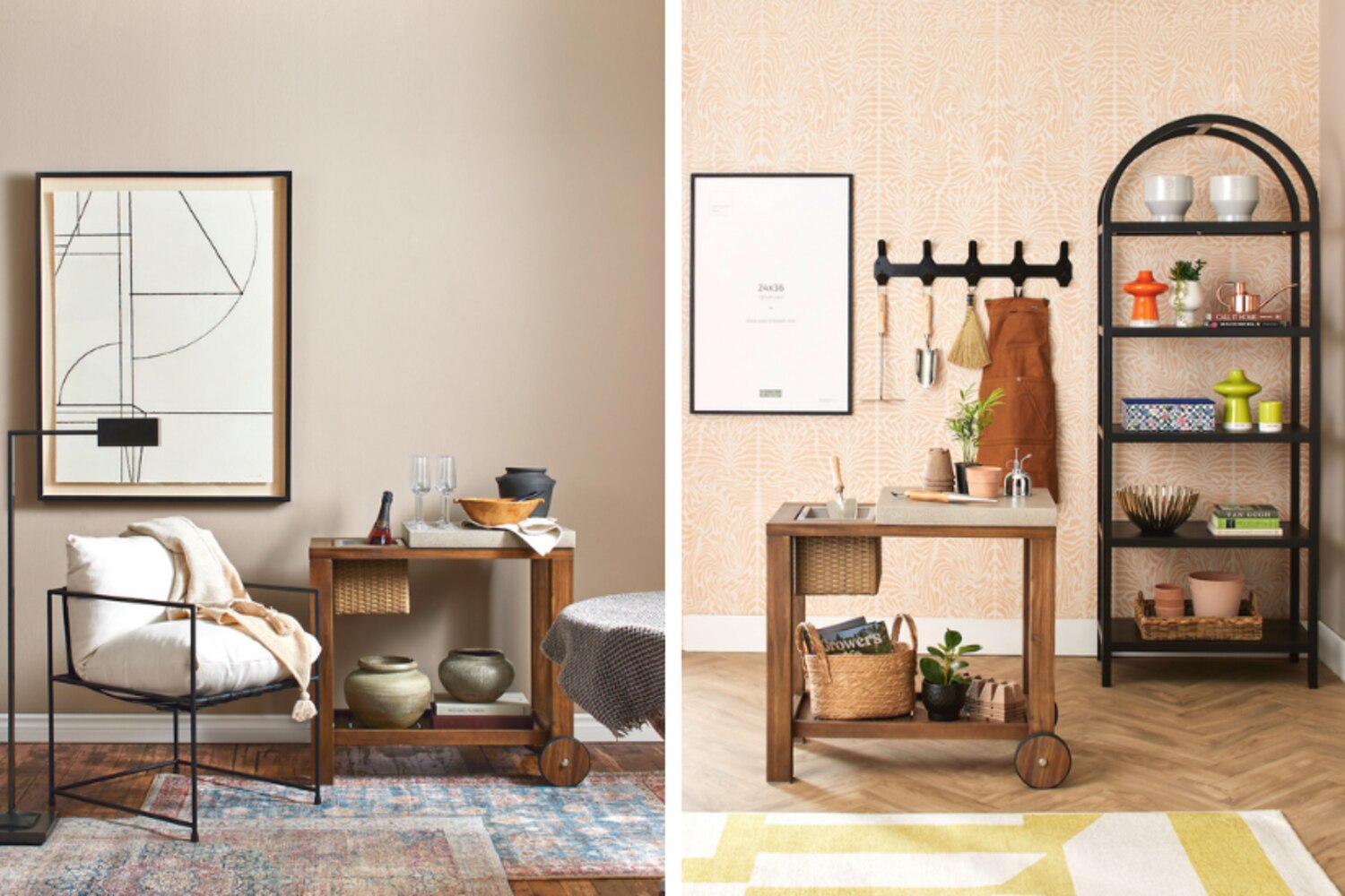 1 Piece, 2 Ways Bar Cart Style at Home