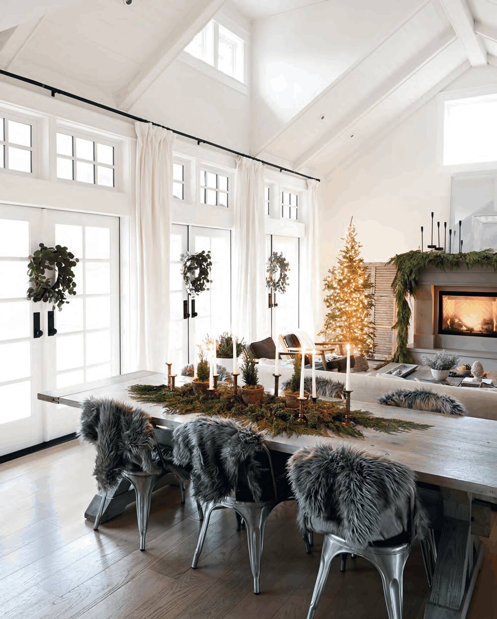 Holiday Decor : Fresh Greenery, Furniture In Soft Hues and Sparkly ...