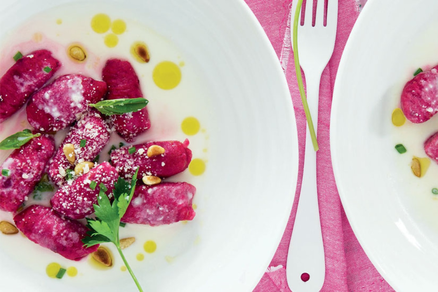 Recipe Red beet gnocchi with parmesan & parsley sauce Style at Home
