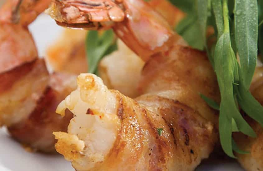 Recipe Baconwrapped jumbo shrimp stuffed with crab Style at Home