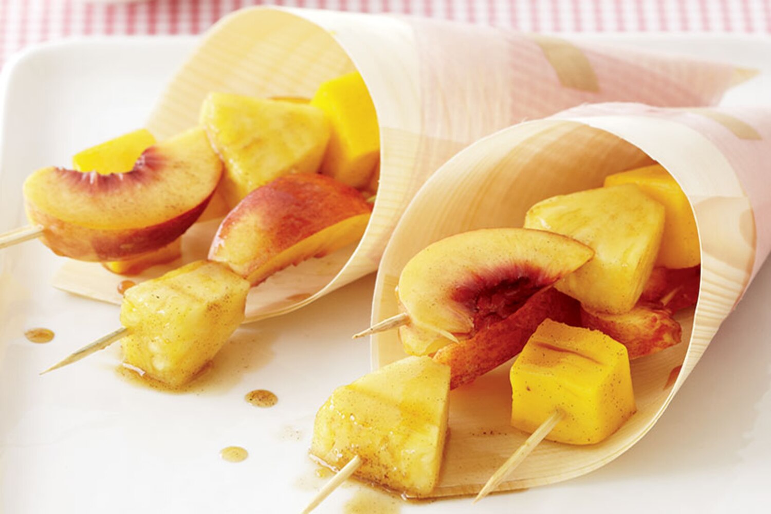 Recipe Citrusglazed fruit kebabs with honeyyogurt dip Style at Home