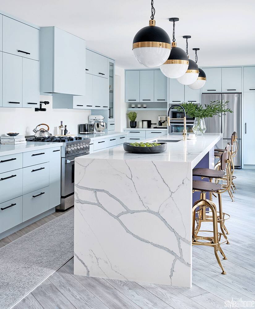 How to Pull Off a Powder Blue Kitchen