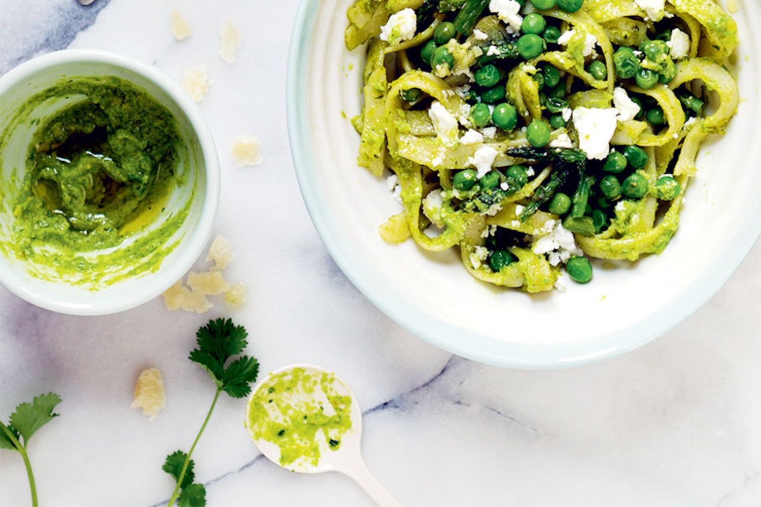 Recipe: Asparagus & pistachio pesto pasta | Style at Home