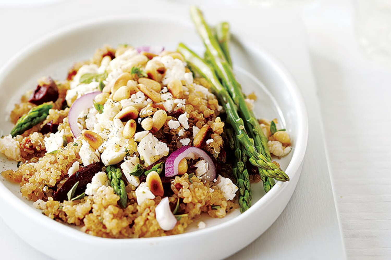 Recipe: Quinoa salad with asparagus, feta and pine nuts | Style at Home