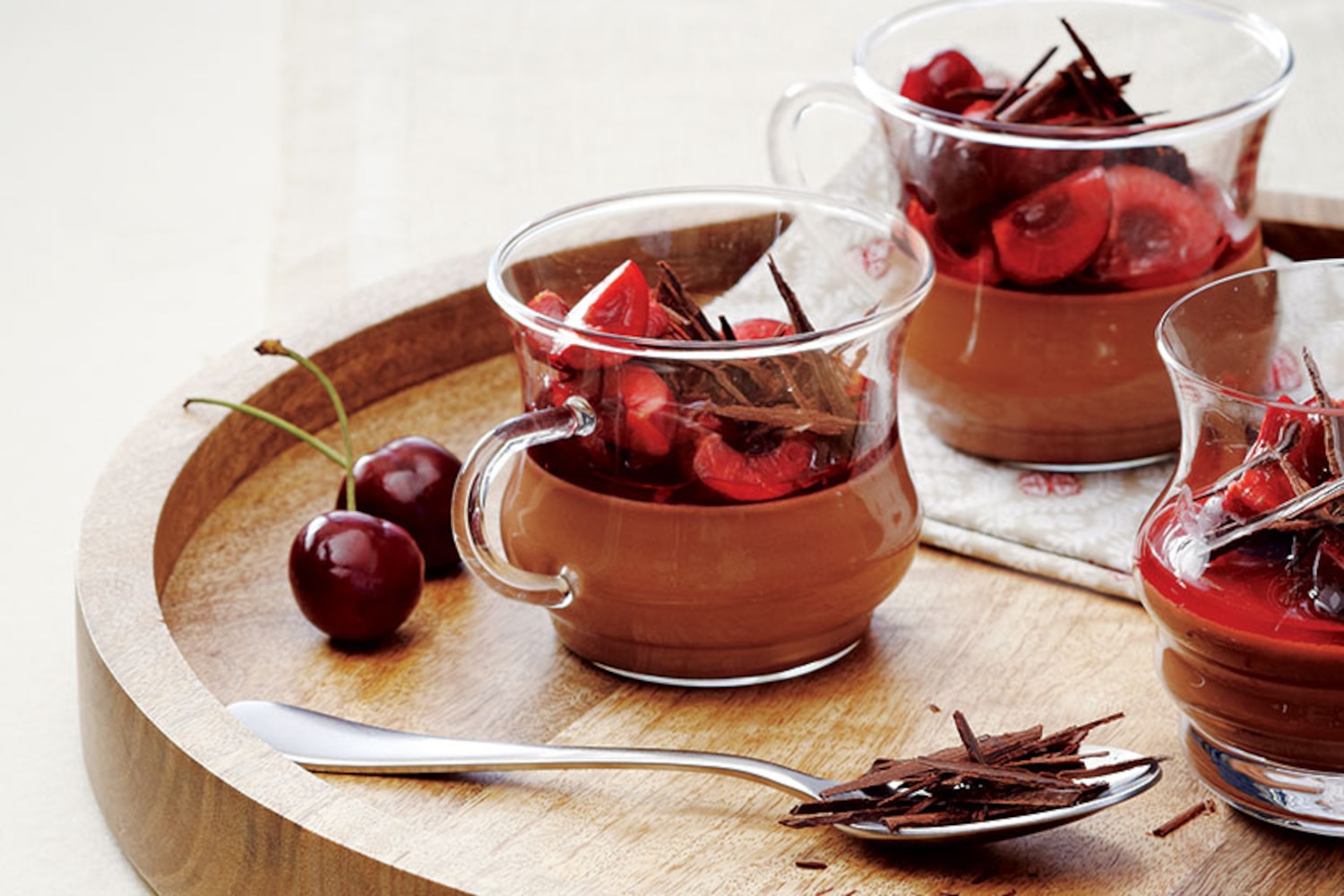Recipe: Mocha panna cotta with amaretto cherries | Style at Home