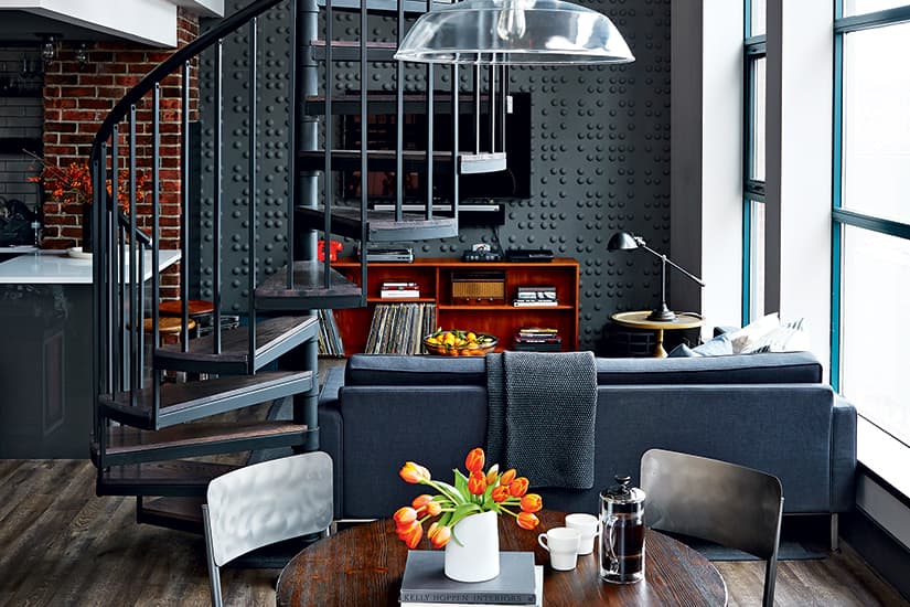 Stunning Retro Style Industrial Apartment Renovation image