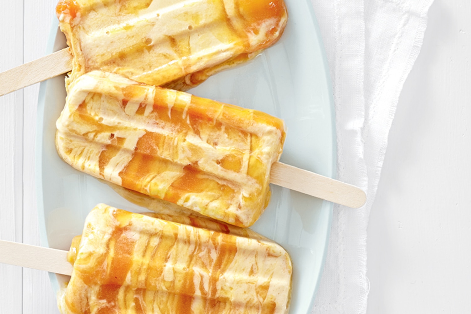Recipe Malted nectarine yogurt popsicles Style at Home