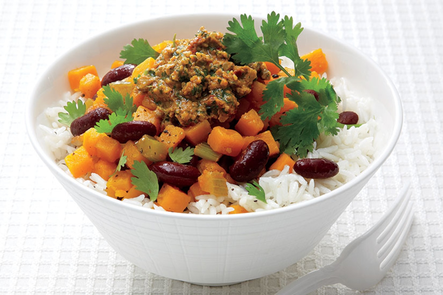 Recipe: Red beans & rice with pumpkin seed pesto | Style at Home