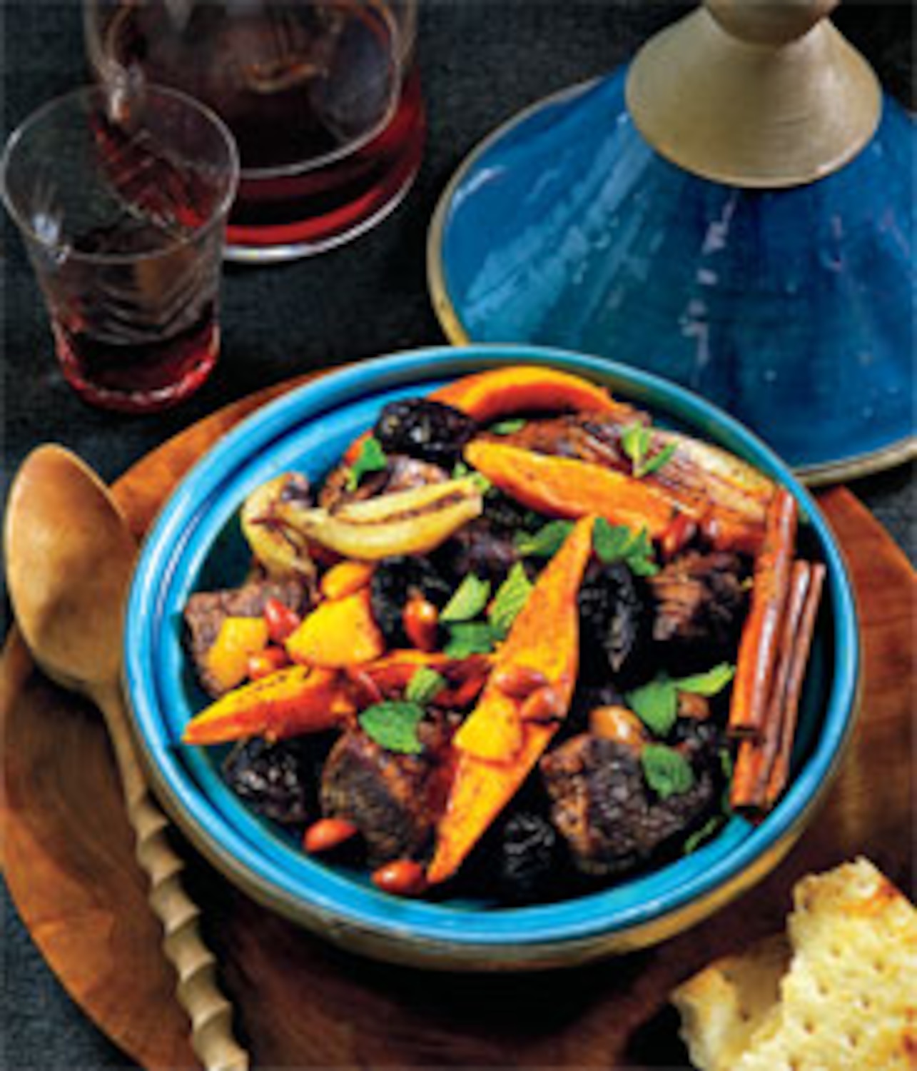 Recipe Lamb tagine with sweet potatoes, cinnamon and preserved lemons