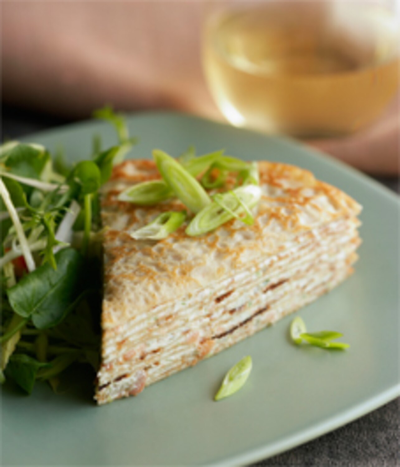 Recipe: Smoked-salmon crêpe torte | Style at Home