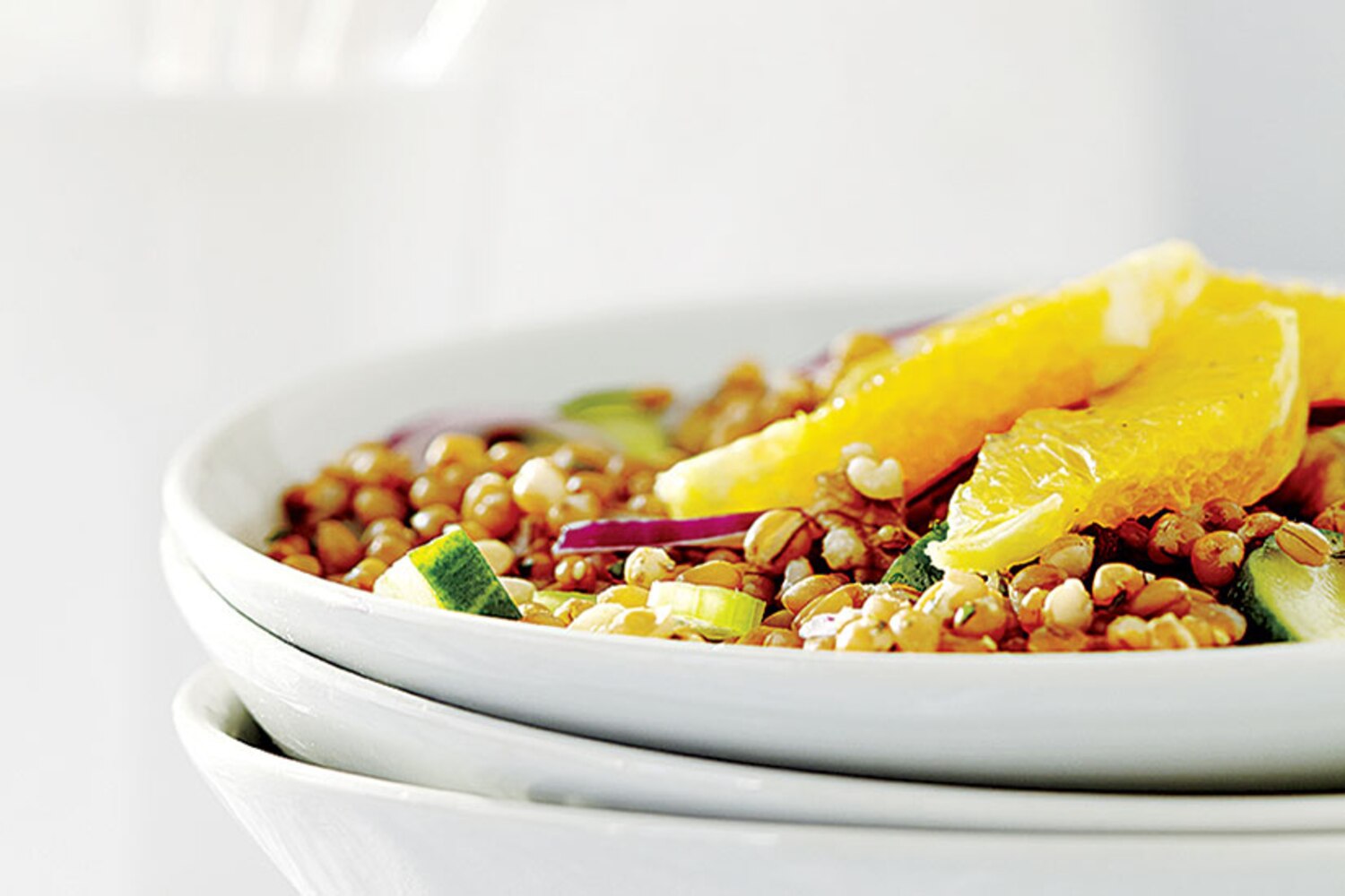 Recipe: Wheatberry salad with oranges, cucumber and cranberries | Style at Home