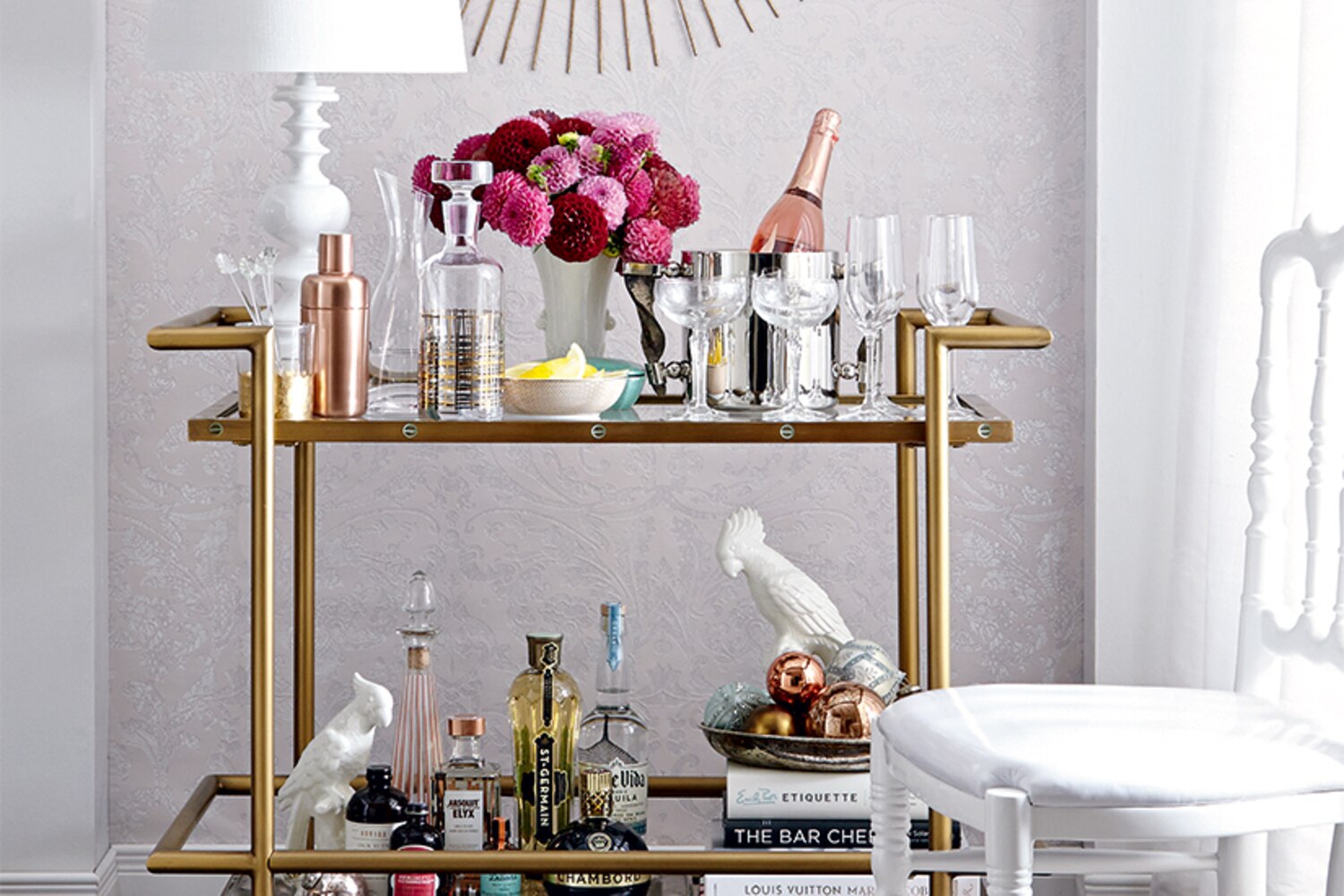 High/low Stylish bar cart Style at Home