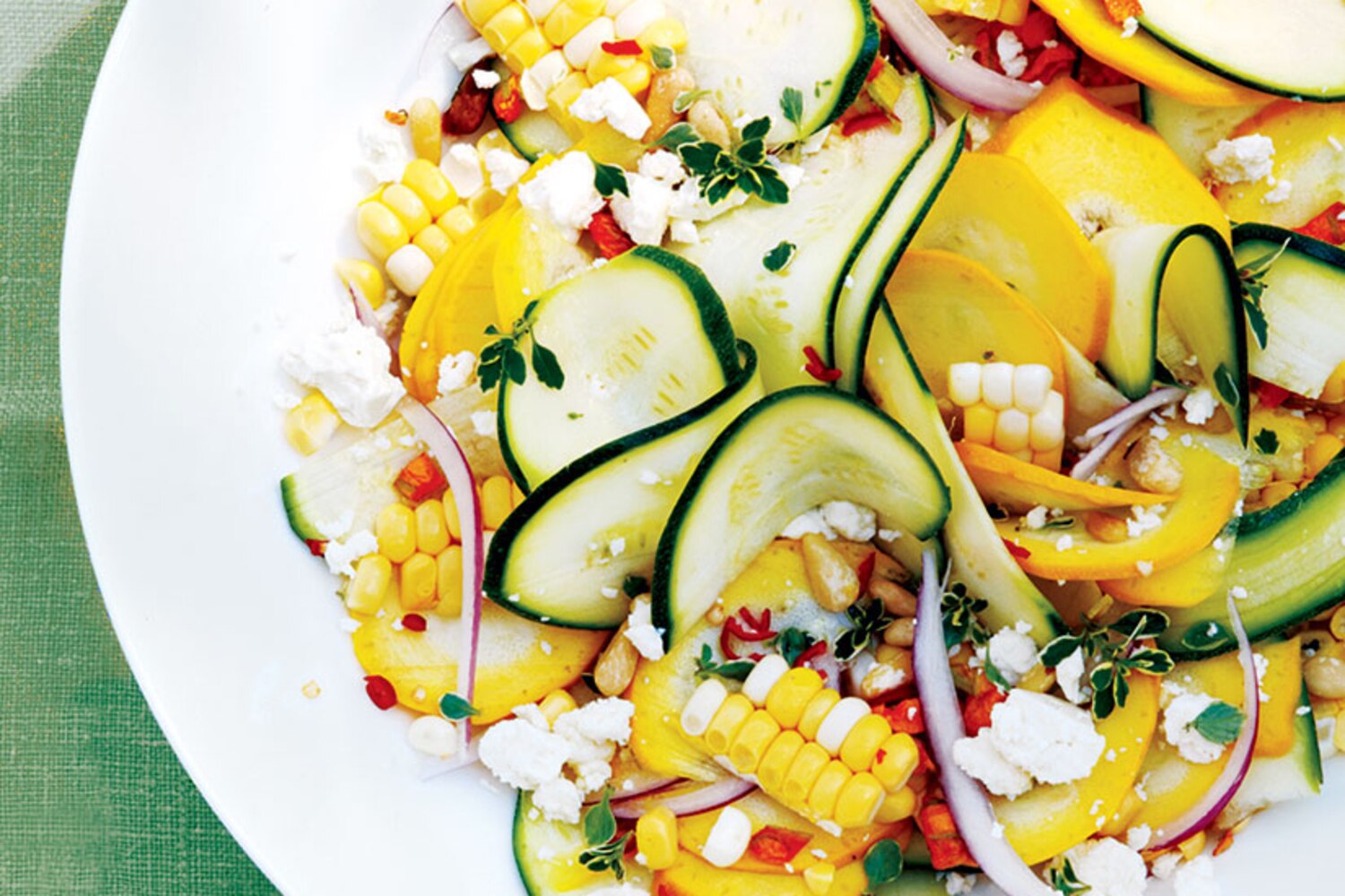 Recipe: Corn & zucchini ribbon salad | Style at Home