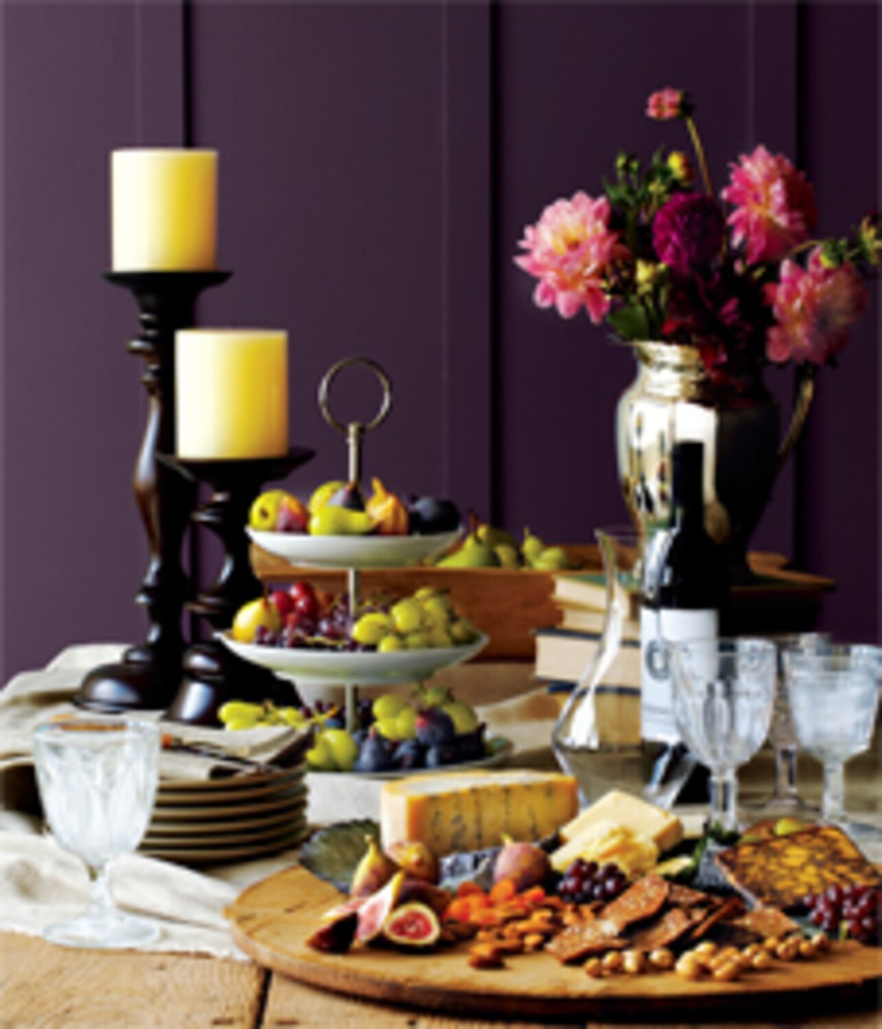 High/low Wine & cheese party Style at Home