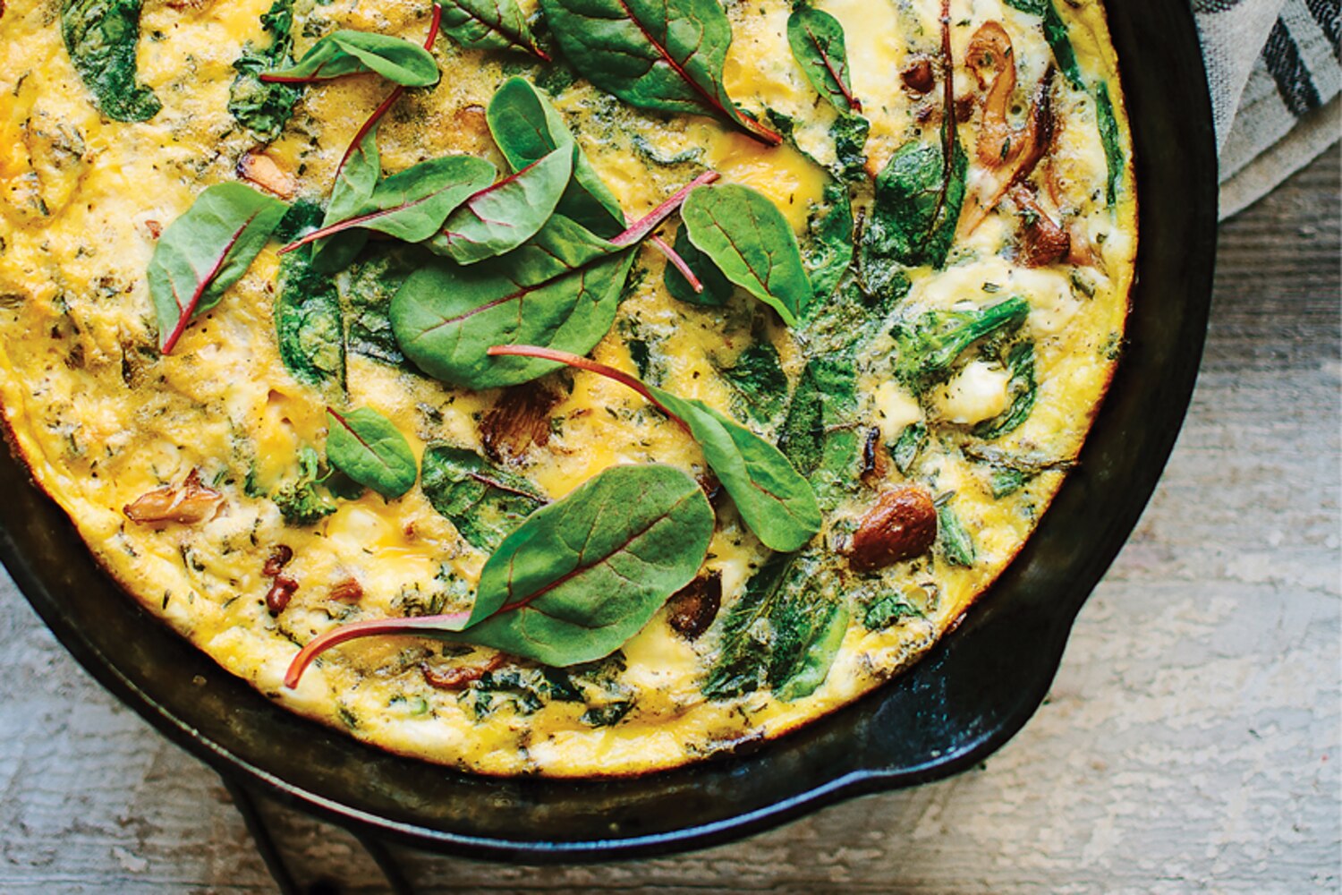 Recipe: Mushroom & greens frittata | Style at Home