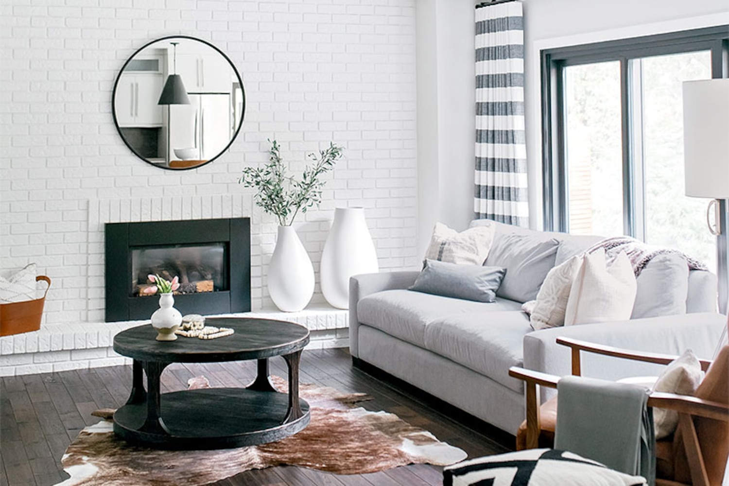 A gloomy living room transformed with a little paint and good