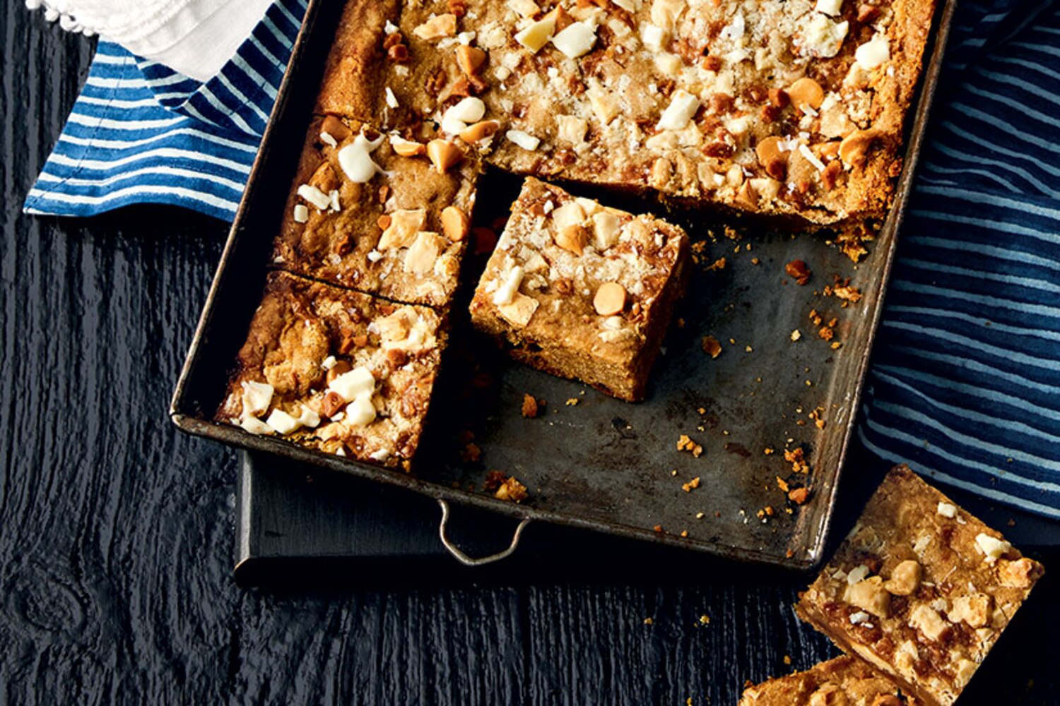 Recipe: White chocolate caramel blondies | Style at Home